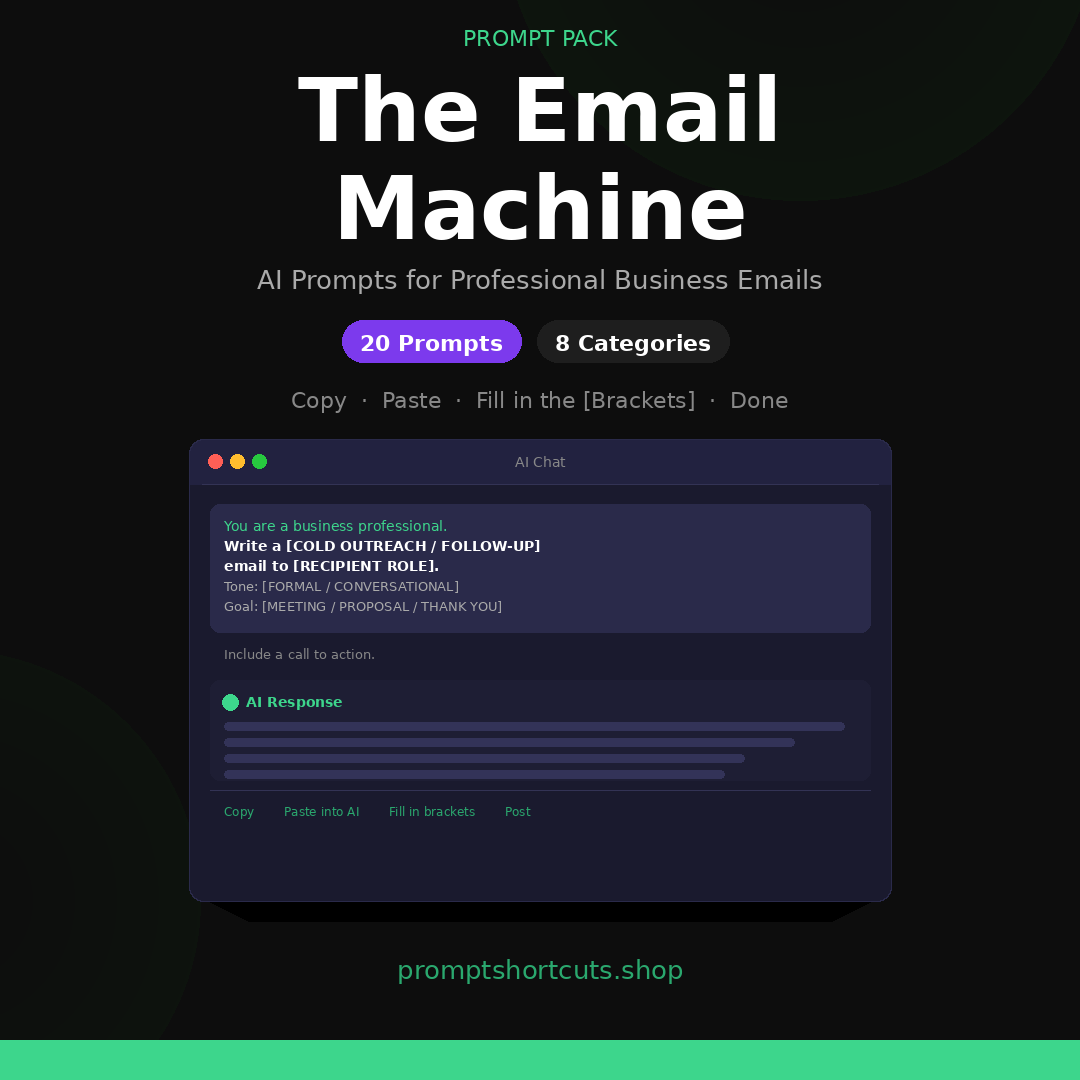 The Email Machine prompt pack cover