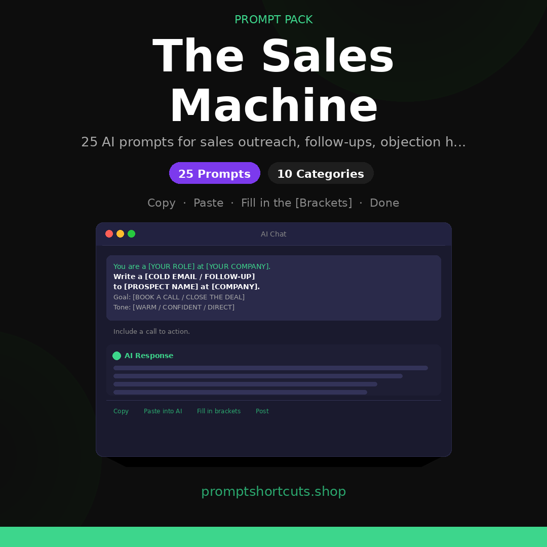 The Sales Machine prompt pack cover